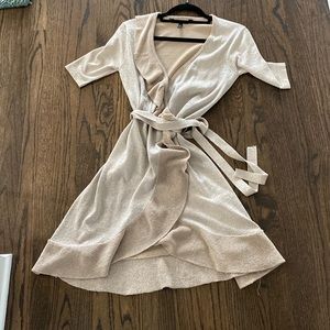 Golf wrap sweater dress